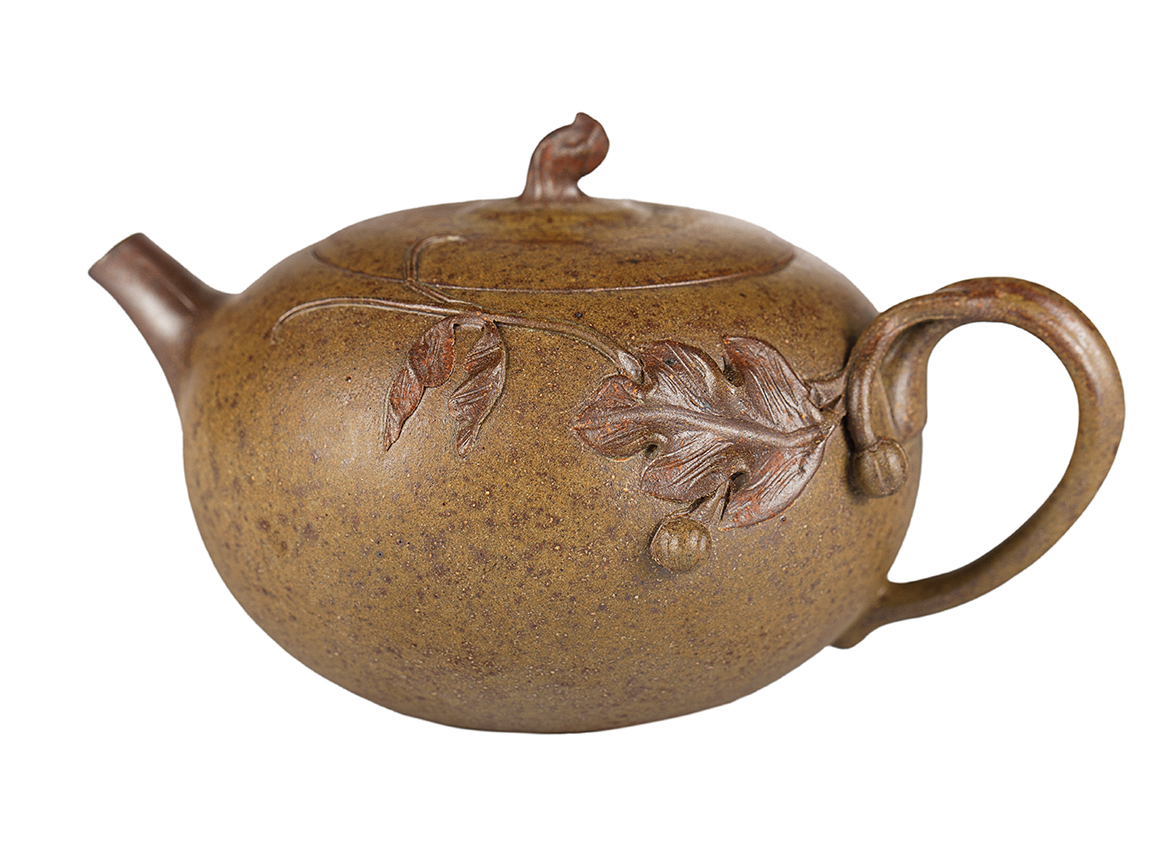 Чайник # 52008, дровяной обжиг/исинская глина, ручная работа, 150 мл.