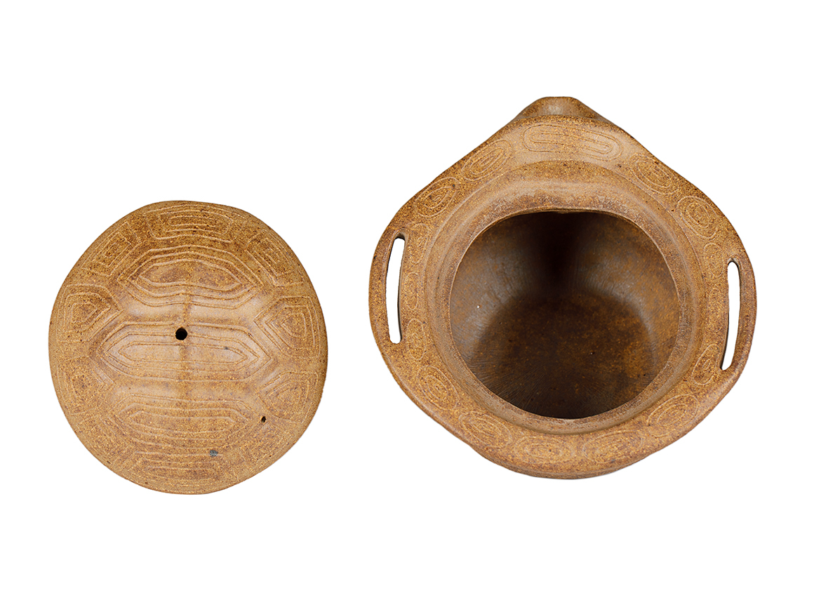 Чайник # 52016, дровяной обжиг/исинская глина, ручная работа, 120 мл.