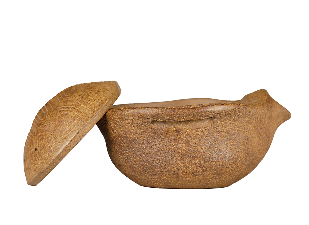 Чайник # 52016, дровяной обжиг/исинская глина, ручная работа, 120 мл.