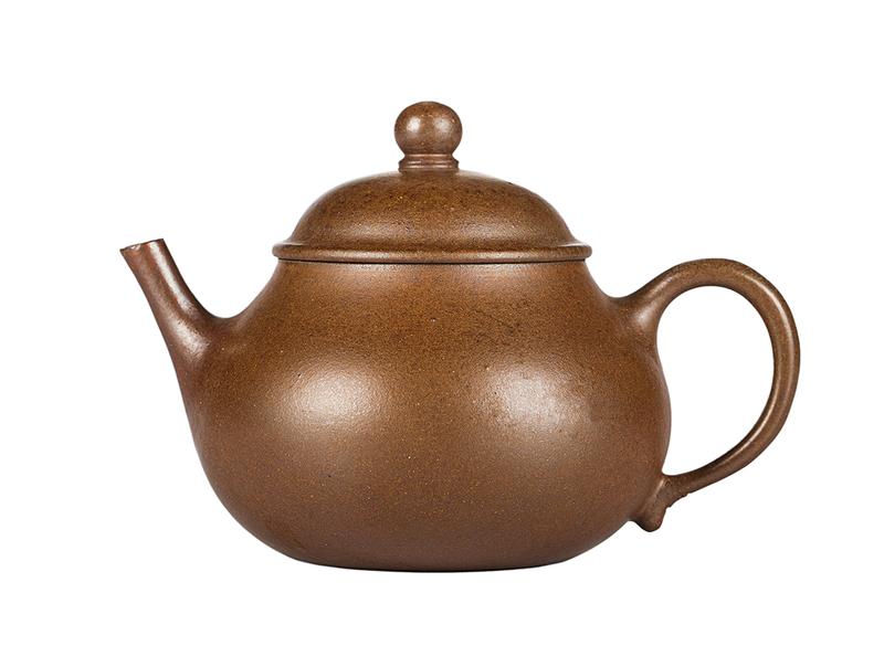 Чайник # 52024,  дровяной обжиг/исинская глина, ручная работа, 136 мл.