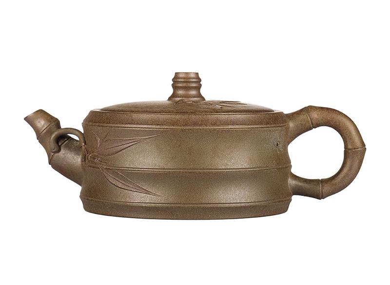 Чайник # 52025,  дровяной обжиг/исинская глина, ручная работа, 230 мл.