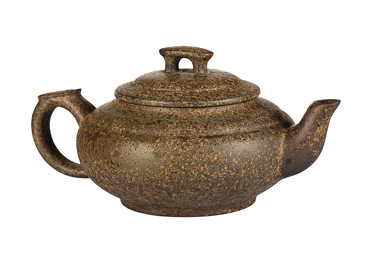 Чайник # 52027, дровяной обжиг/исинская глина, ручная работа, 220 мл.