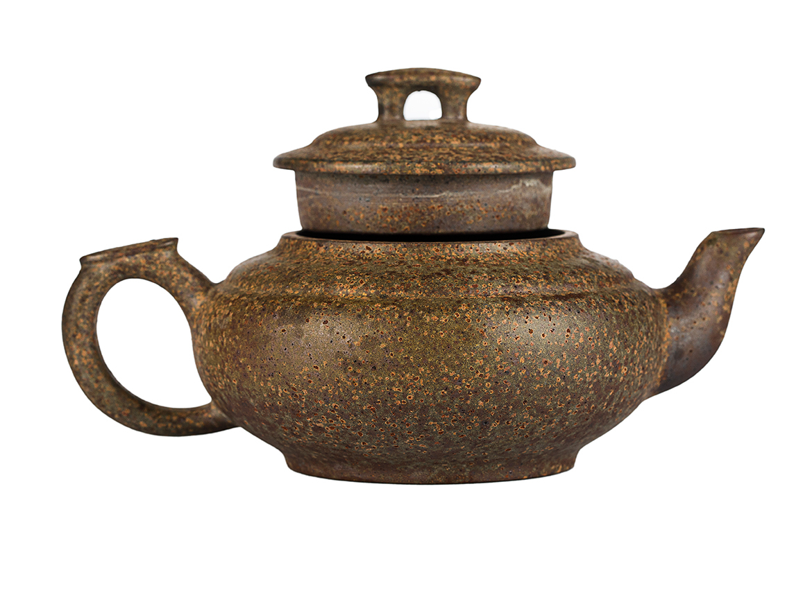 Чайник # 52027, дровяной обжиг/исинская глина, ручная работа, 220 мл.