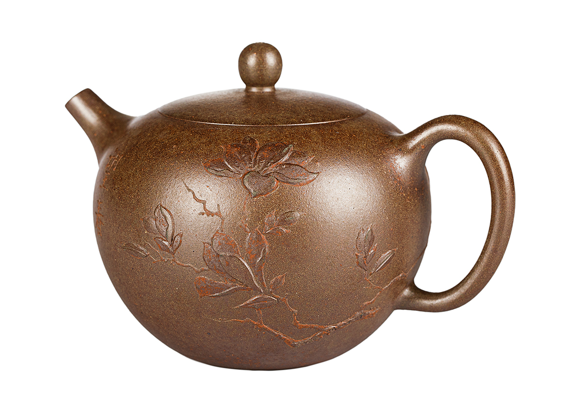 Чайник # 52028, дровяной обжиг/исинская глина, ручная работа, 225 мл.