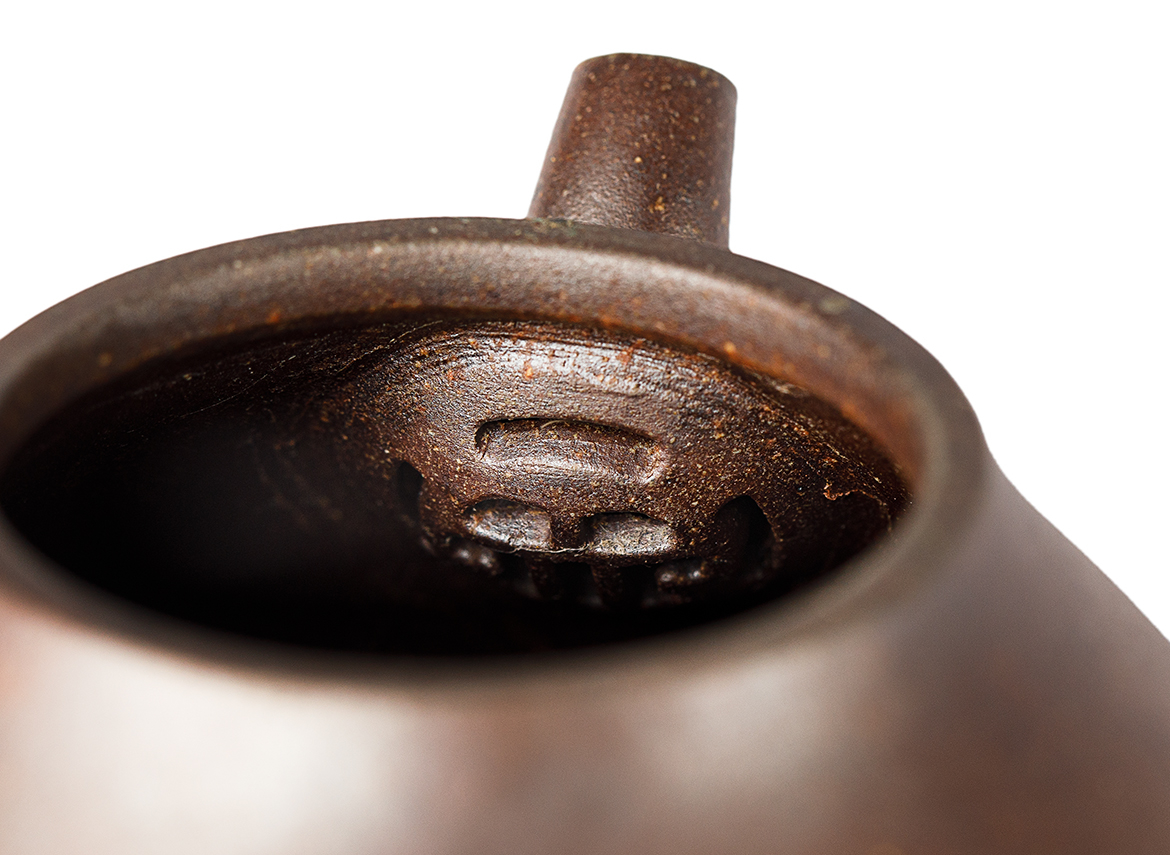 Чайник # 52029, дровяной обжиг/исинская глина, ручная работа, 100 мл.