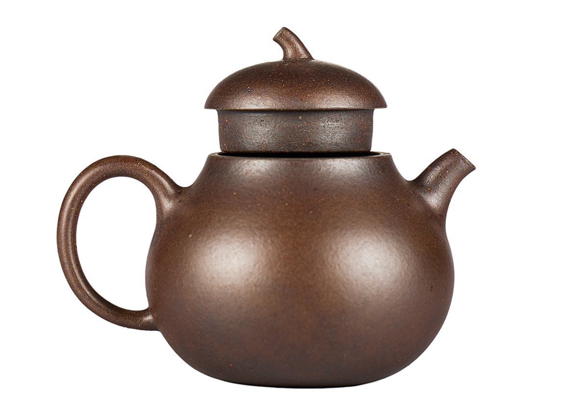 Чайник # 52029, дровяной обжиг/исинская глина, ручная работа, 100 мл.
