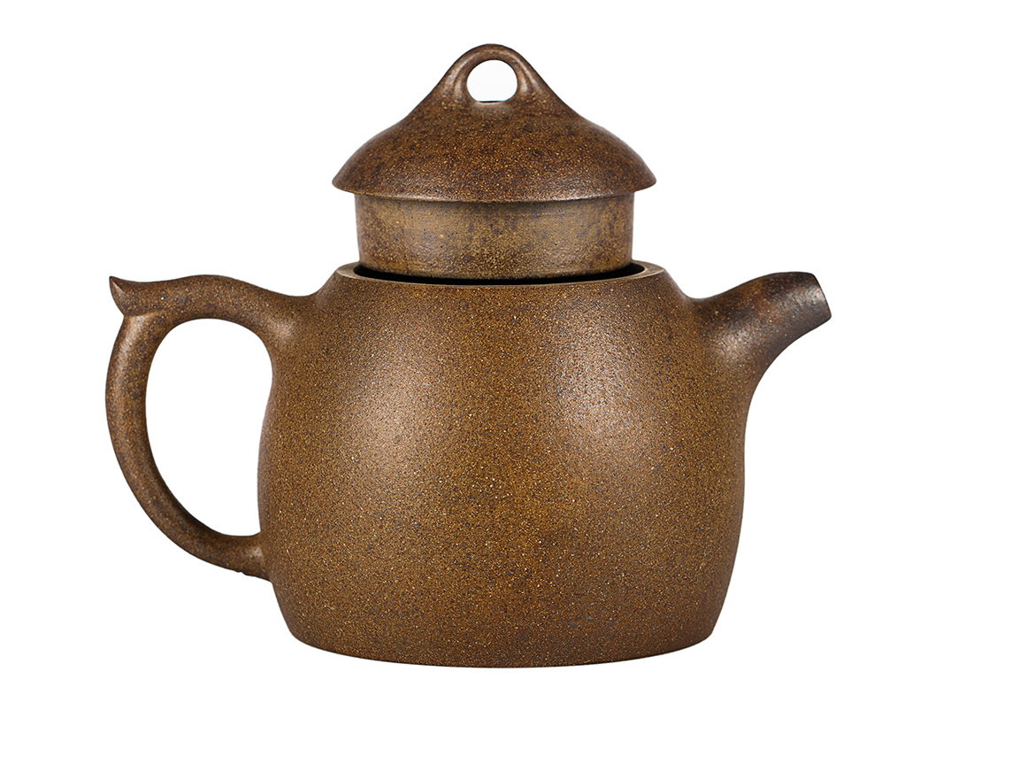 Чайник # 52031, дровяной обжиг/исинская глина, ручная работа, 170 мл.
