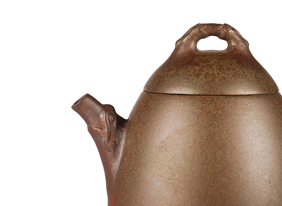 Чайник # 52032, дровяной обжиг/исинская глина, ручная работа, 180 мл.