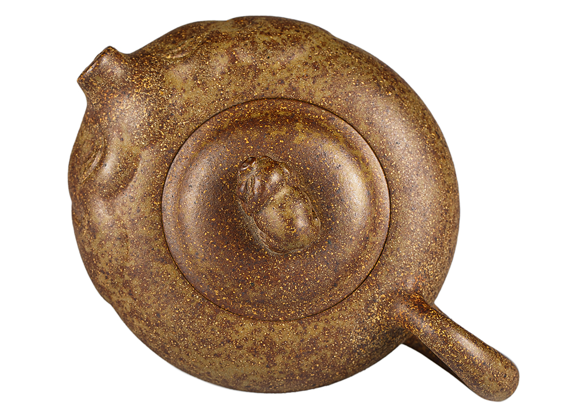 Чайник # 52034, дровяной обжиг/исинская глина, ручная работа, 170 мл.