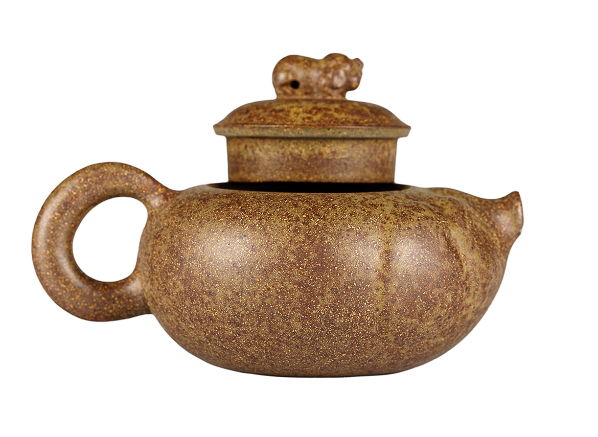 Чайник # 52034, дровяной обжиг/исинская глина, ручная работа, 170 мл.