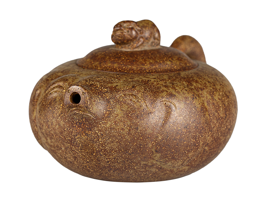 Чайник # 52034, дровяной обжиг/исинская глина, ручная работа, 170 мл.