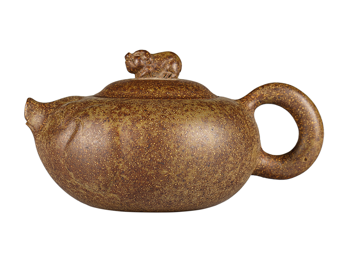 Чайник # 52034, дровяной обжиг/исинская глина, ручная работа, 170 мл.