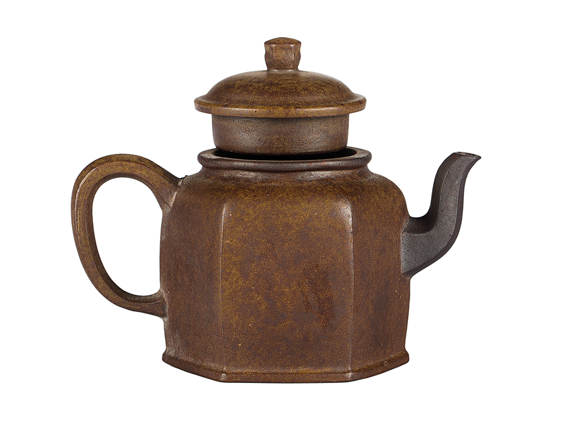 Чайник # 52035, дровяной обжиг/исинская глина, ручная работа, 220 мл.