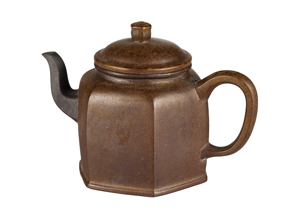 Чайник # 52035, дровяной обжиг/исинская глина, ручная работа, 220 мл.