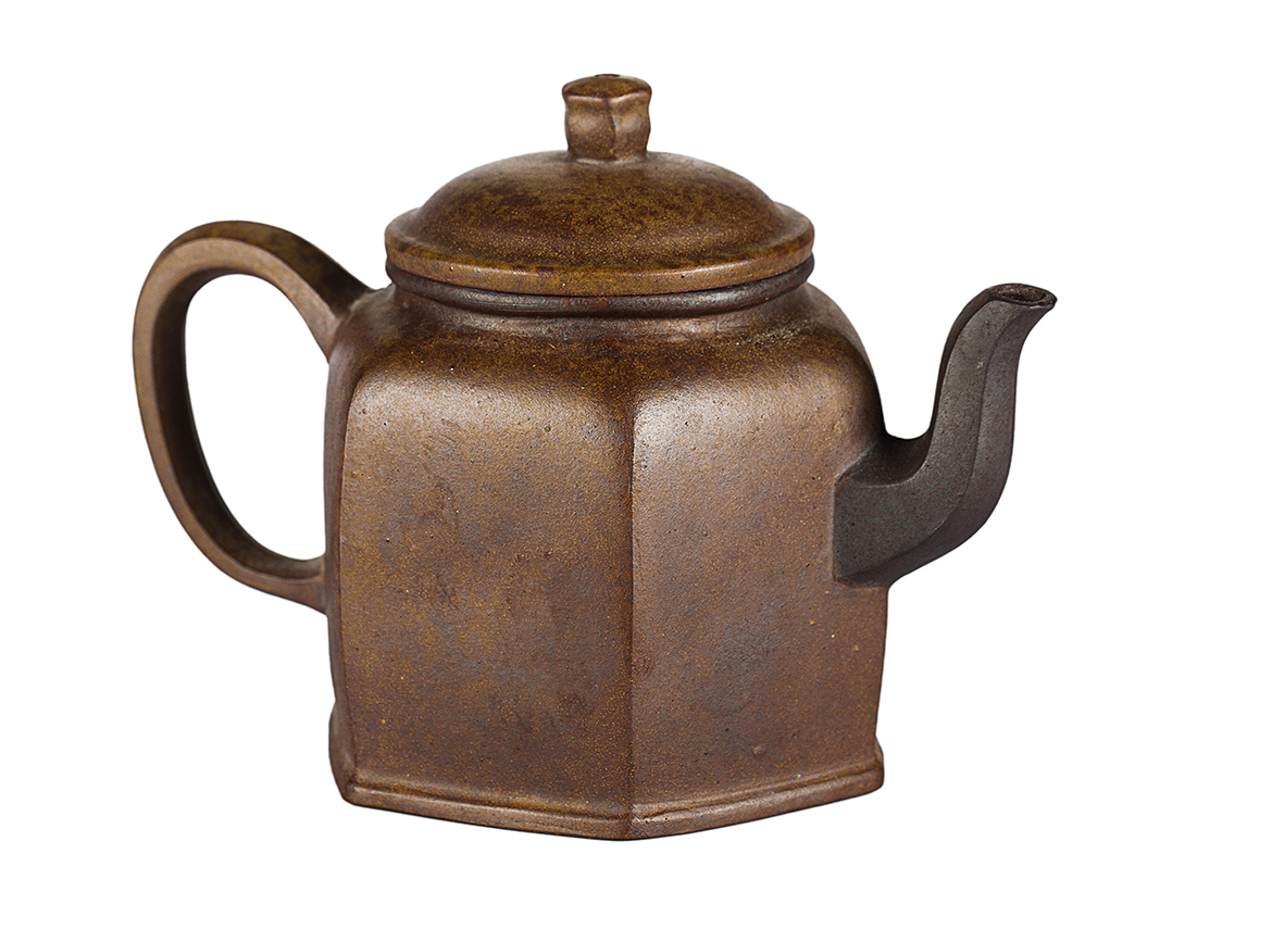 Чайник # 52035, дровяной обжиг/исинская глина, ручная работа, 220 мл.