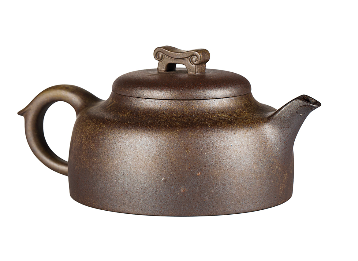 Чайник # 52036, дровяной обжиг/исинская глина, ручная работа, 220 мл.