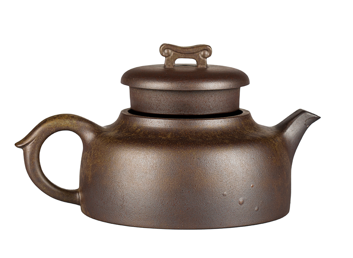 Чайник # 52036, дровяной обжиг/исинская глина, ручная работа, 220 мл.