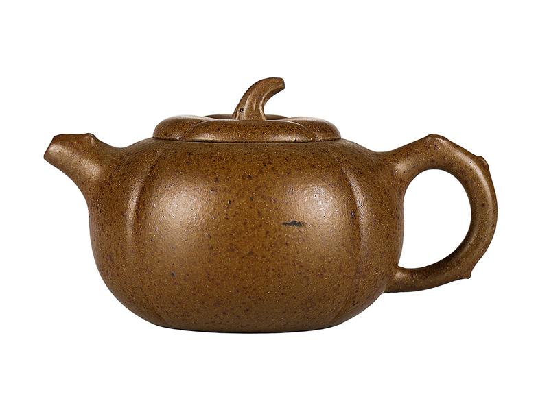 Чайник # 52037, дровяной обжиг/исинская глина, ручная работа, 270 мл.
