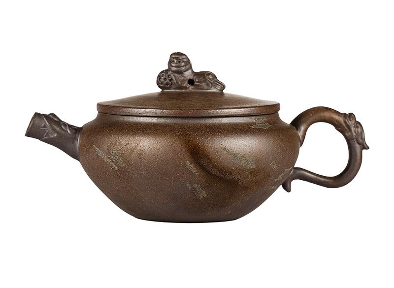 Чайник # 52040, дровяной обжиг/исинская глина, ручная работа, 200 мл.