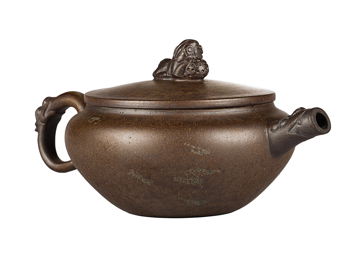 Чайник # 52040, дровяной обжиг/исинская глина, ручная работа, 200 мл.