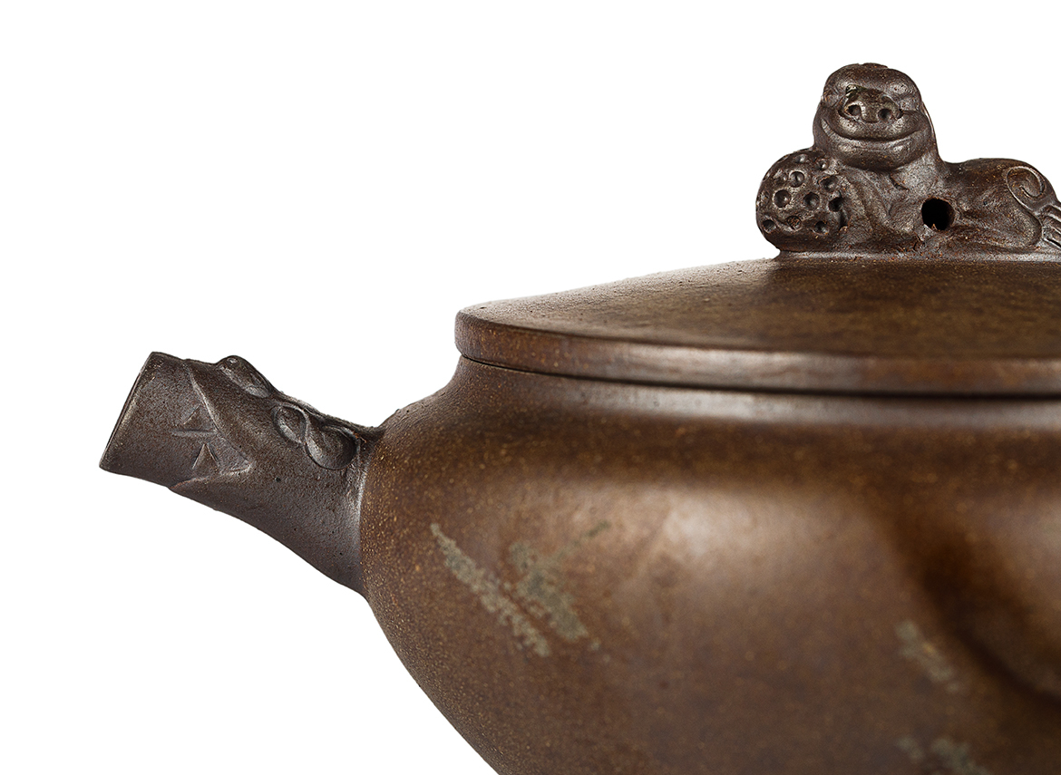 Чайник # 52040, дровяной обжиг/исинская глина, ручная работа, 200 мл.