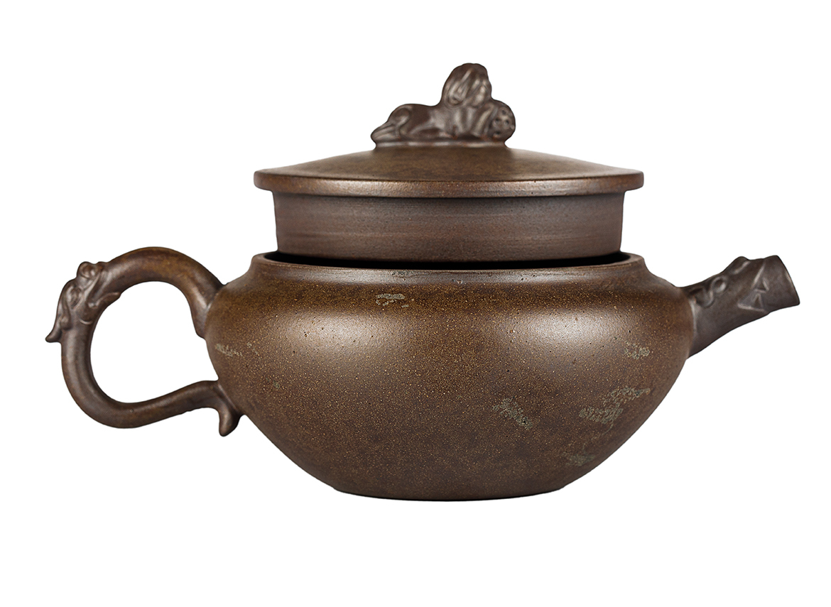 Чайник # 52040, дровяной обжиг/исинская глина, ручная работа, 200 мл.