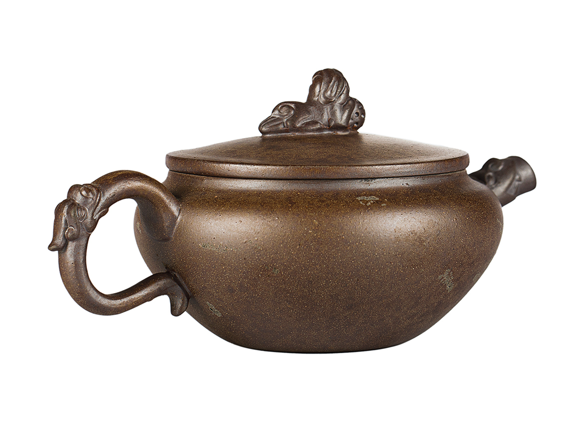 Чайник # 52040, дровяной обжиг/исинская глина, ручная работа, 200 мл.