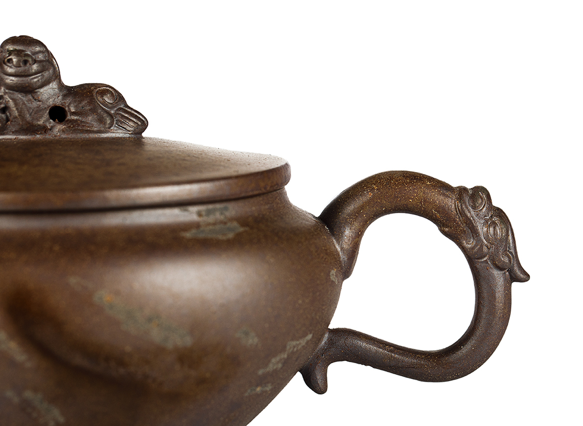 Чайник # 52040, дровяной обжиг/исинская глина, ручная работа, 200 мл.