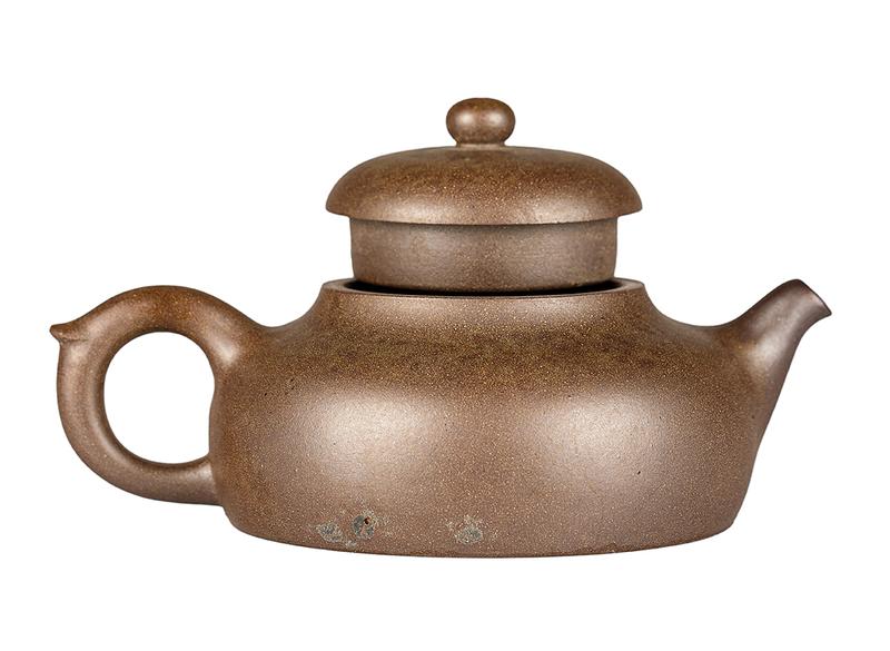 Чайник # 52044, дровяной обжиг/исинская глина, ручная работа, 215 мл.