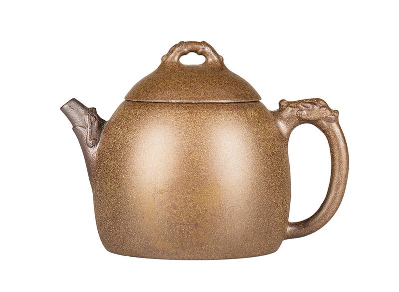 Чайник # 52047, дровяной обжиг/исинская глина, ручная работа, 200 мл.