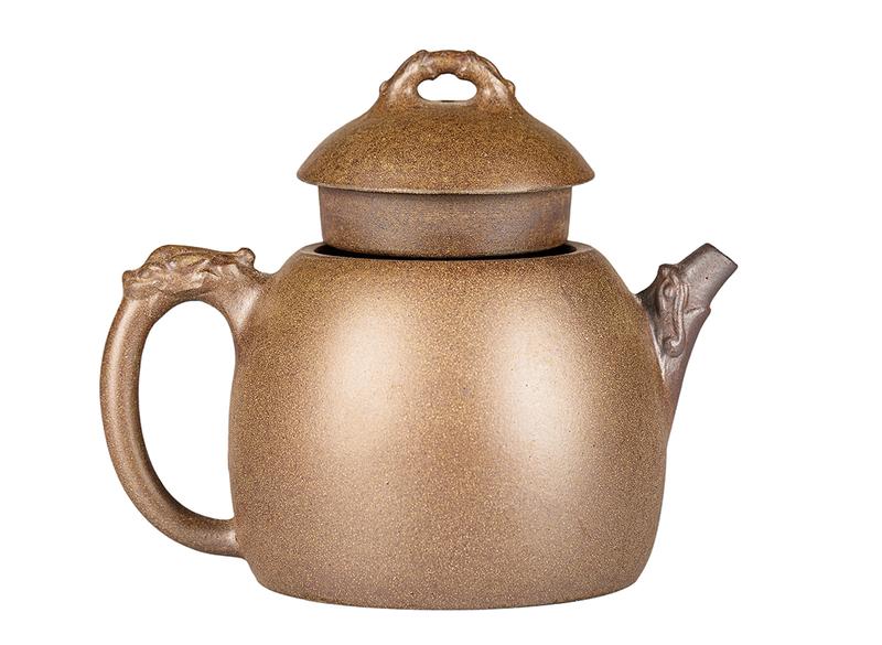 Чайник # 52047, дровяной обжиг/исинская глина, ручная работа, 200 мл.