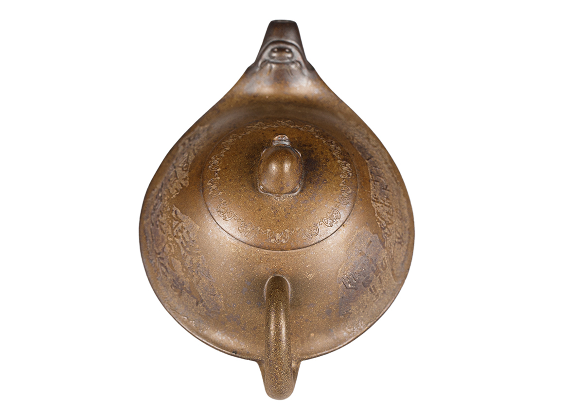 Чайник # 52049, дровяной обжиг/исинская глина, ручная работа, 290 мл.