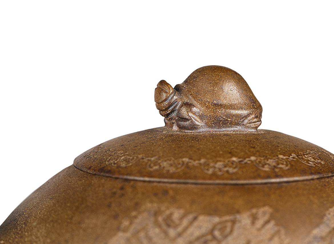 Чайник # 52049, дровяной обжиг/исинская глина, ручная работа, 290 мл.