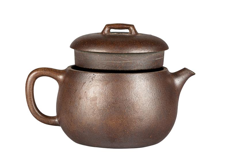 Чайник # 52051, дровяной обжиг/исинская глина, ручная работа, 90 мл.