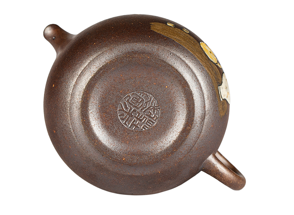 Чайник # 52051, дровяной обжиг/исинская глина, ручная работа, 90 мл.