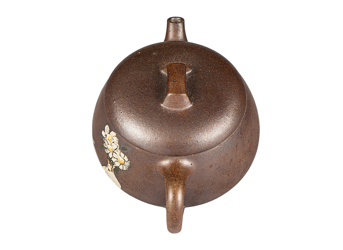 Чайник # 52051, дровяной обжиг/исинская глина, ручная работа, 90 мл.