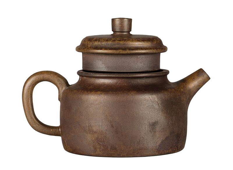 Чайник # 52054, дровяной обжиг/исинская глина, ручная работа, 290 мл.