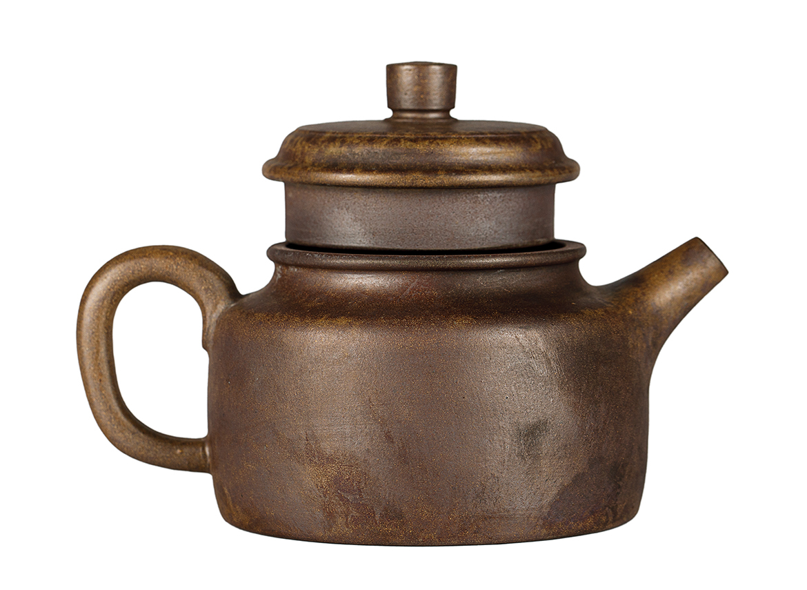 Чайник # 52054, дровяной обжиг/исинская глина, ручная работа, 290 мл.