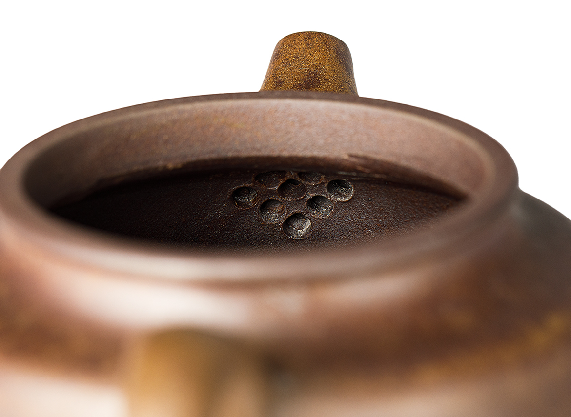 Чайник # 52054, дровяной обжиг/исинская глина, ручная работа, 290 мл.