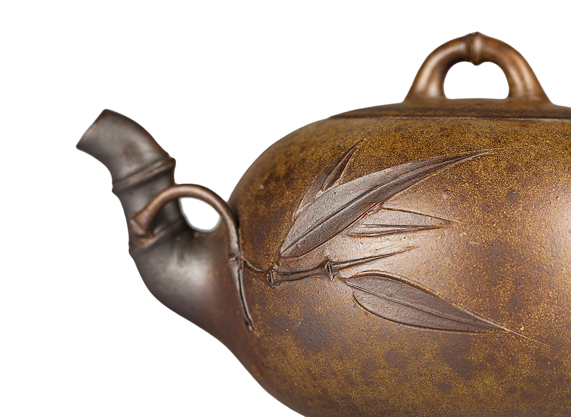 Чайник # 52055, дровяной обжиг/исинская глина, ручная работа, 290 мл.