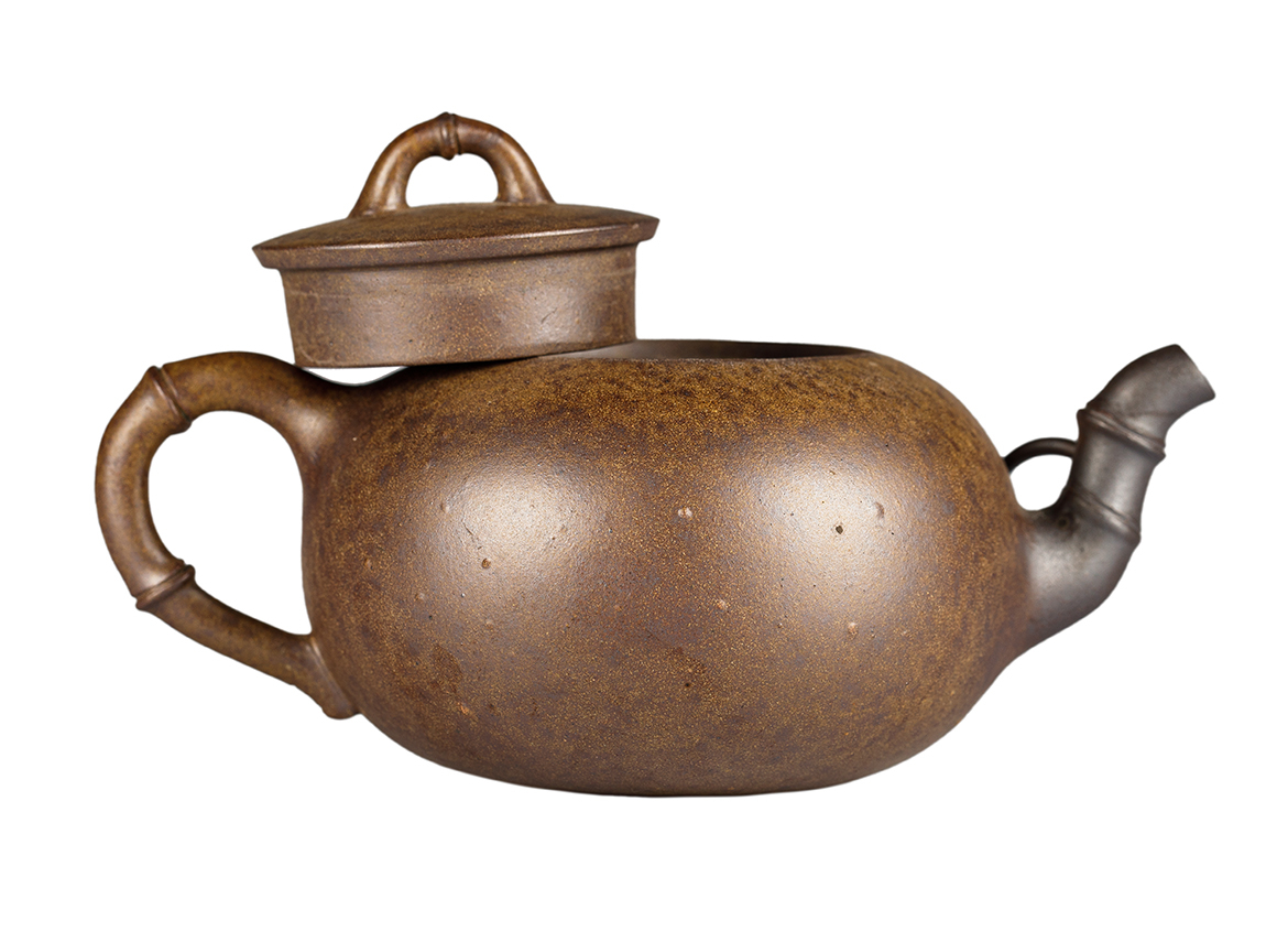 Чайник # 52055, дровяной обжиг/исинская глина, ручная работа, 290 мл.