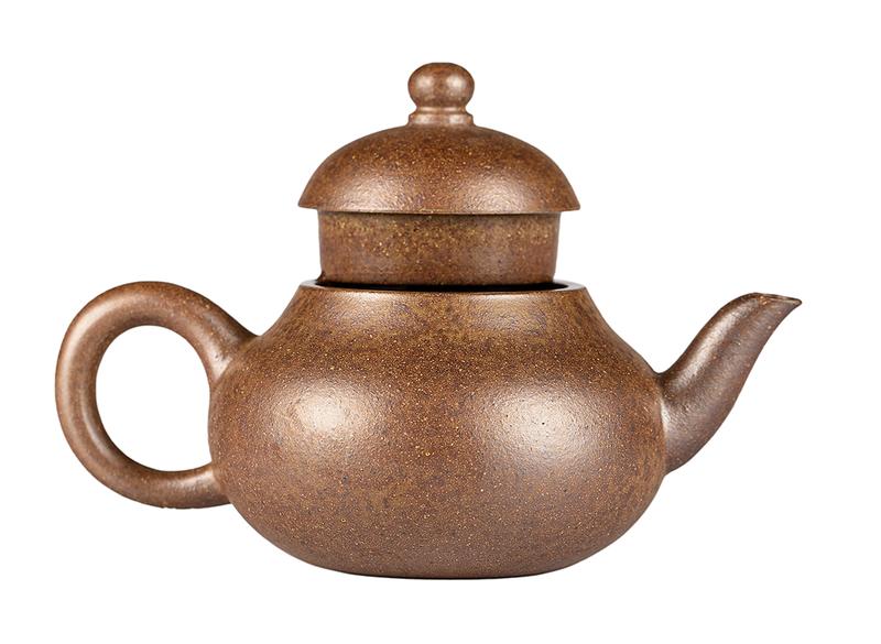 Чайник # 52057, дровяной обжиг/исинская глина, ручная работа, 120 мл.