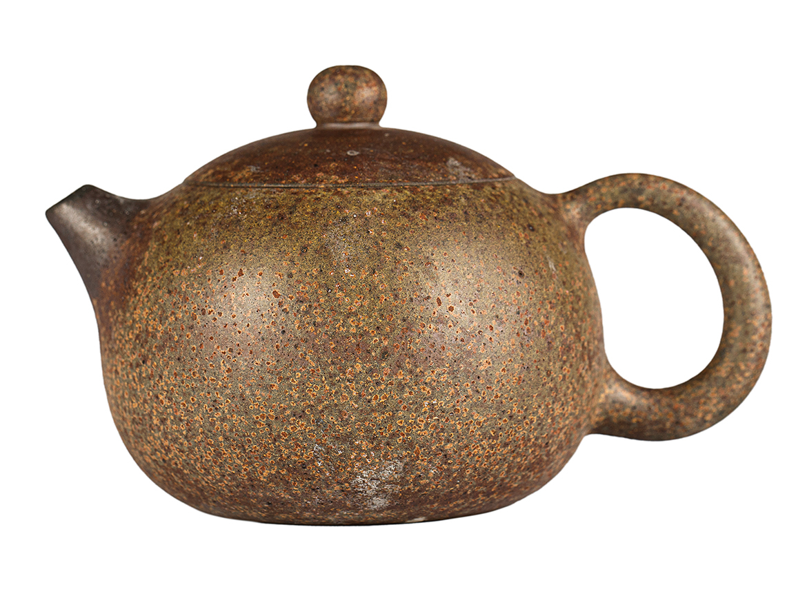 Чайник # 52059, дровяной обжиг/исинская глина, ручная работа, 275 мл.