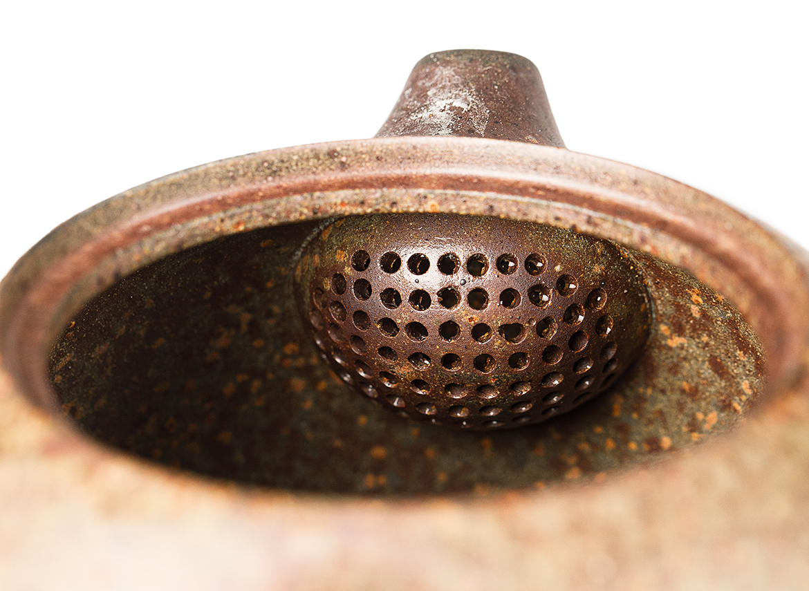 Чайник # 52059, дровяной обжиг/исинская глина, ручная работа, 275 мл.