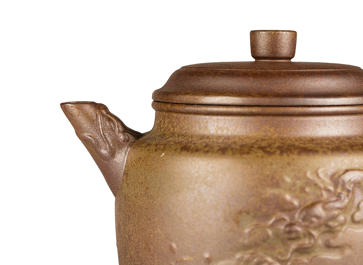 Чайник # 52062, дровяной обжиг/исинская глина, ручная работа, 305 мл.