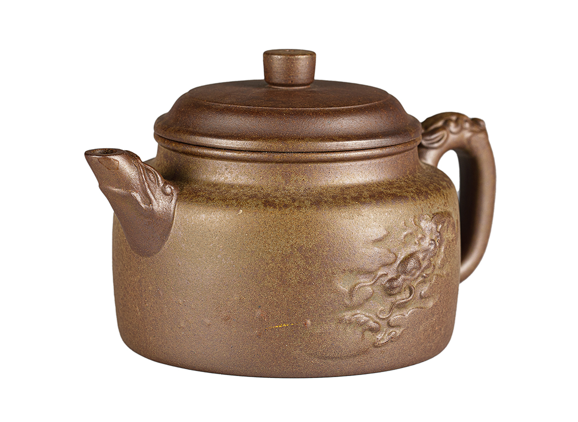 Чайник # 52062, дровяной обжиг/исинская глина, ручная работа, 305 мл.