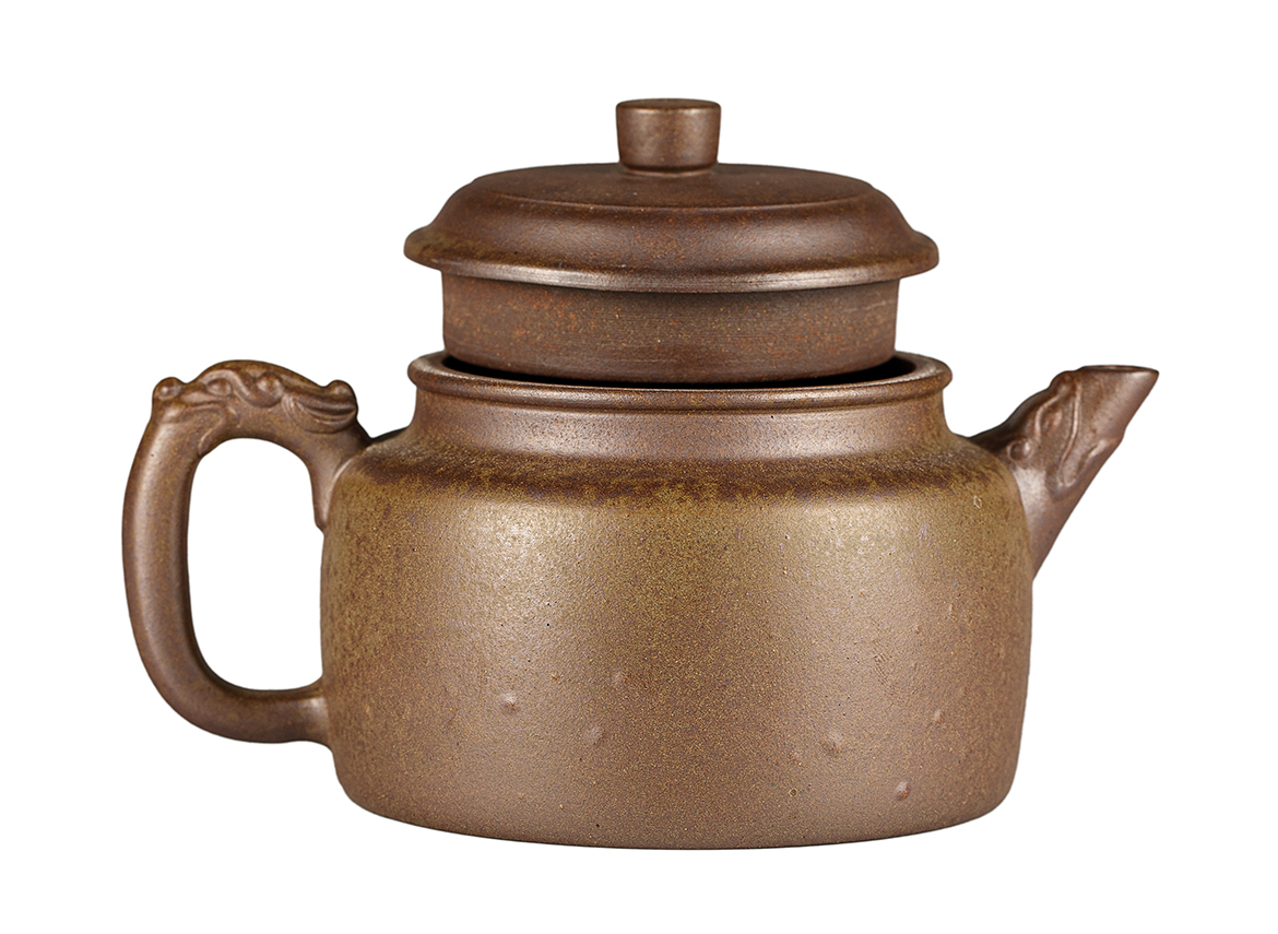 Чайник # 52062, дровяной обжиг/исинская глина, ручная работа, 305 мл.