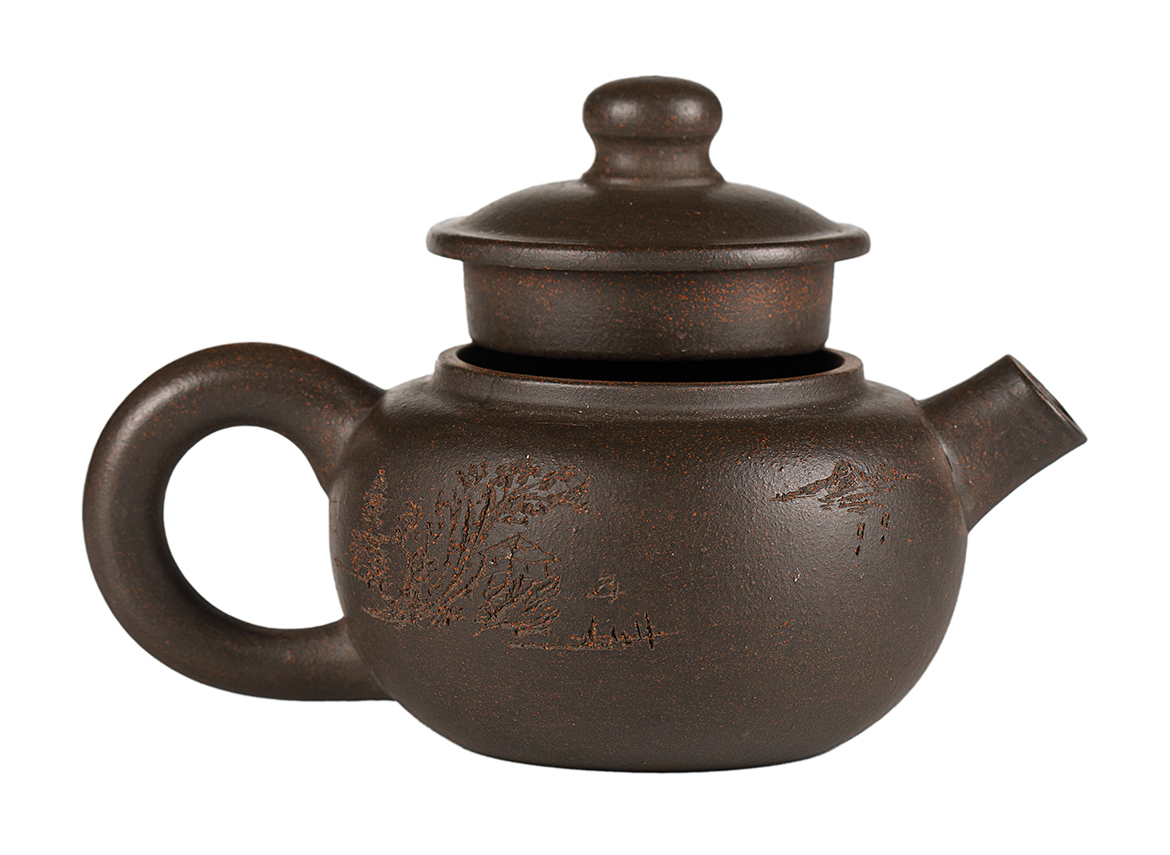 Чайник # 52073, исинская глина, мастер Сю Сюэ Цзюнь, 80 мл.