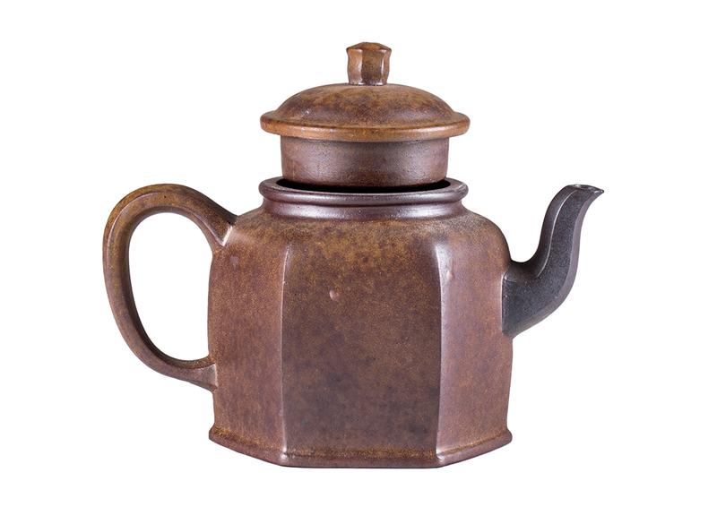 Чайник # 52085, дровяной обжиг/исинская глина, ручная работа, 220 мл.