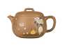 Чайник # 52087, дровяной обжиг/исинская глина, ручная работа, ручная роспись, 90 мл.